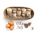 Dekorácie - Mini košíčky na vajíčka (100% biobavlna) - 10569374_