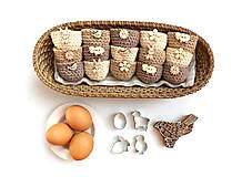 Dekorácie - Mini košíčky na vajíčka (100% biobavlna) - 10569443_