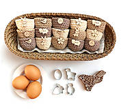 Dekorácie - Mini košíčky na vajíčka (100% biobavlna) - 10569472_