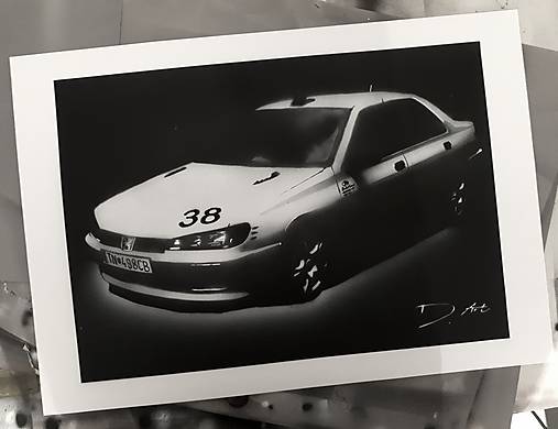 Obrazy - Peugeot 406 (namaľované) - 10571412_