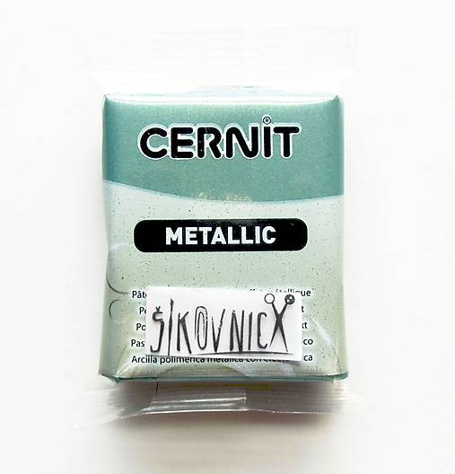 Cernit 56 g, METALLIC - metalická (tyrkysová zlatá 054)