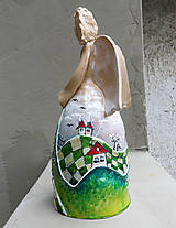 Dekorácie - "Horalka " - maľovaný zvonec - 10574227_