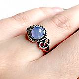 Prstene - Antique Tanzanite Ring / Vintage prsteň s pravým tanzanitom /P0025 - 10576517_