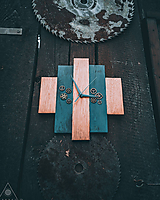 Hodiny - Rustic Clock - Dubové drevené hodiny - 10578559_