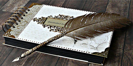 Papiernictvo - Svadobná kniha hostí,fotoalbum,kronika,kniha návštev ELEGANCIA 2 - BLACK  - 10575139_
