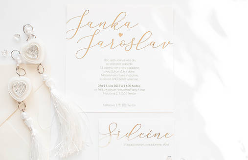 Papiernictvo - Oznámenie "zlatá neha" - 10577850_