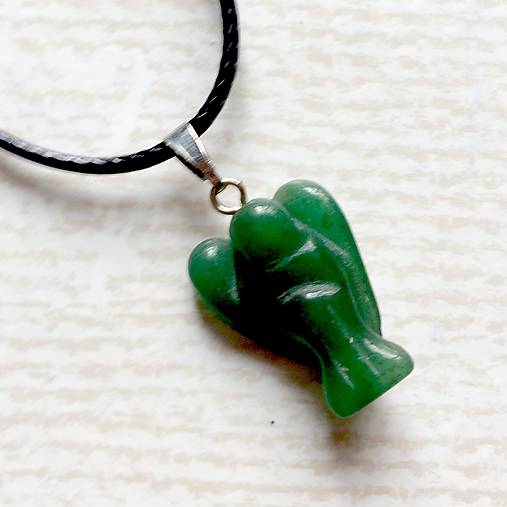 Simple Gemstone Angel Necklace / Náhrdelník anjel s minerálom #2057