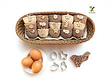 Dekorácie - Mini košíčky na vajíčka (100% biobavlna) - 10584096_