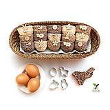 Dekorácie - Mini košíčky na vajíčka (100% biobavlna) - 10584120_