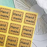 Papier - papierové nálepky "Handmade" (4 ks) - 10583338_