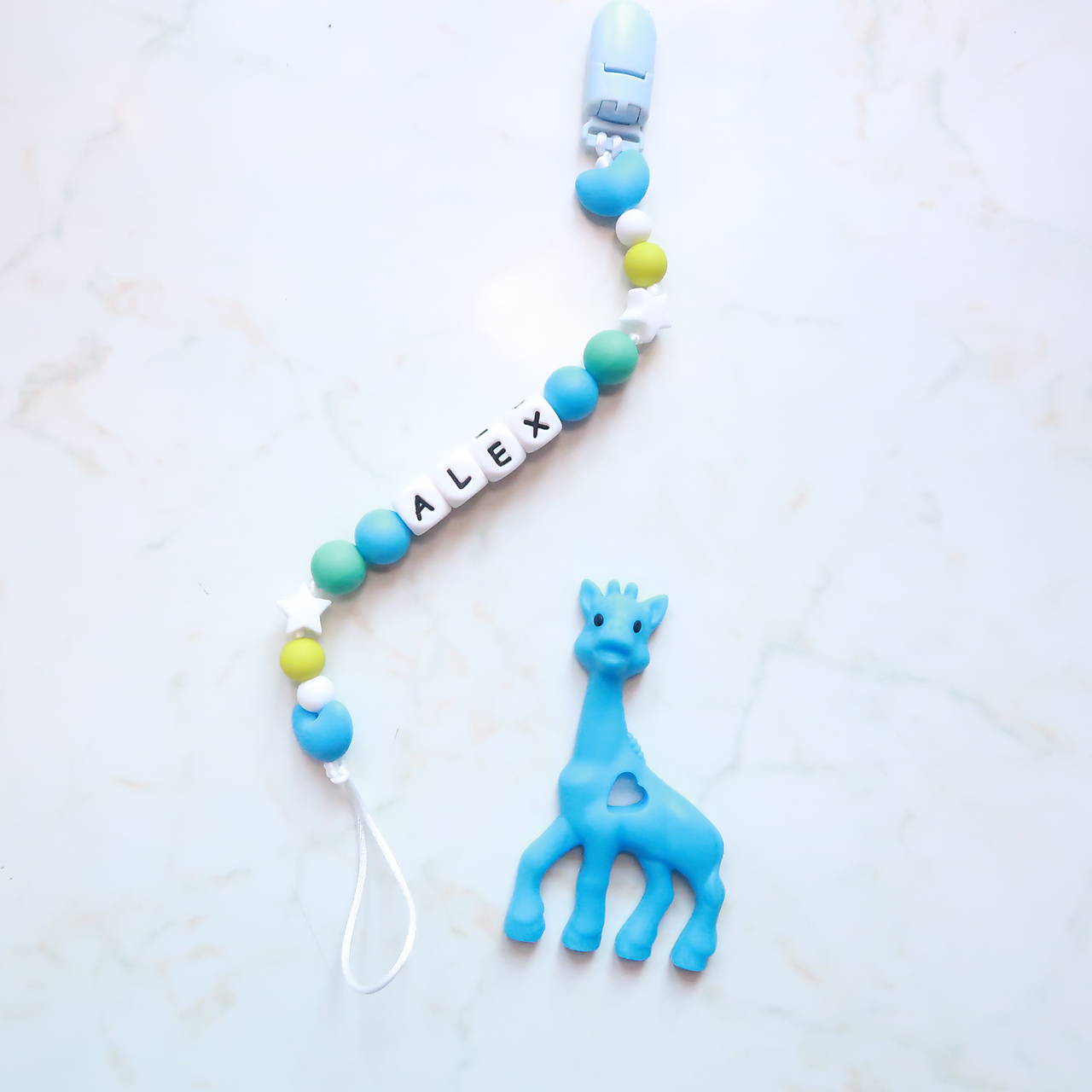 Silikónová retiazka s hryzátkom