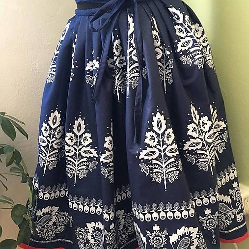  - sukňa 2 varianty modrej (sukňa s podbitím) - 10583700_