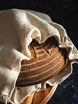 Úžitkový textil - Vrecko na chlieb z ľanového plátna - 10584308_