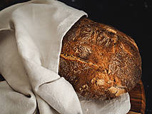 Úžitkový textil - Vrecko na chlieb z ľanového plátna - 10584309_