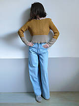 Svetre a kardigány - žltobéžový pulover - 10584682_