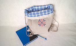 Batohy - Ľanový batoh, ruksak (vzor B) - 10588157_