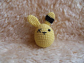 Dekorácie - Veľkonočný zajačik - vajíčko :-) (Žltá) - 10587424_