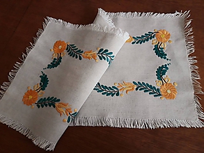 Úžitkový textil - Vyšívaná dečka - kvetovaná (3) - 10588467_
