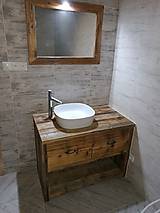 Nábytok - Skrinka pod umývadlo 4" staré drevo " - 10590840_