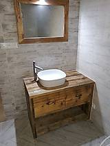 Nábytok - Skrinka pod umývadlo 4" staré drevo " - 10590841_