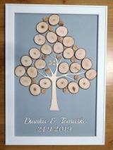 svadobná kniha hostí/drevený strom 25