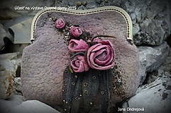 Kabelky - Sivo ružová kabelka - 10594809_