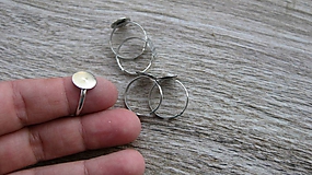 Komponenty - Základ na prsteň s plôškou 10 mm, nerezová oceľ, 1 ks - 10592936_