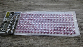 Komponenty - Samolepiace perly, svetlo fialová, 6 mm - 10593635_