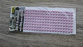 Komponenty - Samolepiace perly, svetlo fialová, 6 mm - 10593636_