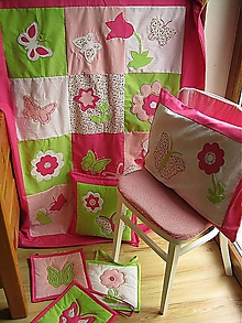 Úžitkový textil - Motýle a kvety - 10595602_