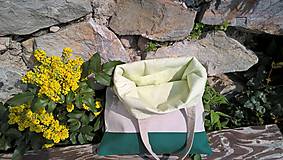 Veľké tašky - Taška s bylinkovou výšivkou (lubovník) - 10595935_