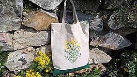 Veľké tašky - Taška s bylinkovou výšivkou (lubovník) - 10595936_