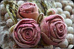 Kabelky - Béžová so staroružovými ružami - 10598911_