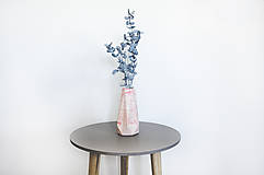 Dekorácie - Betónová váza Flores Marble (Ružová) - 10596219_