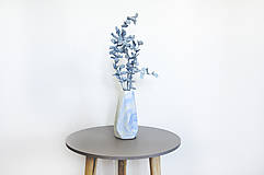 Dekorácie - Betónová váza Flores Marble (Modrá) - 10596227_