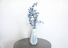 Dekorácie - Betónová váza Flores Marble (Modrá) - 10596230_