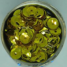 Iný materiál - Flitre lomené 7mm (žlté kovový vzhľad) - 10599033_