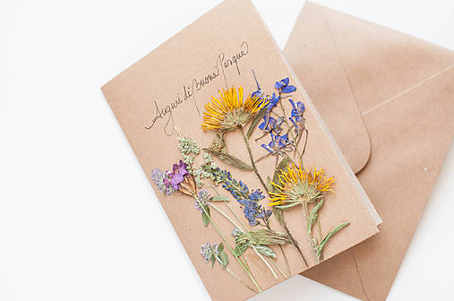 Papiernictvo - Bylinková pohľadnica "natur Veľká noc" - 10596168_