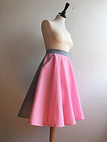 Sukne - dvojfarebná sukňa s vreckami ZĽAVA - 10602135_