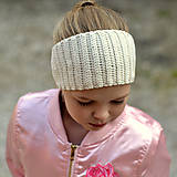 Detské čiapky - Mašľová háčkovaná čelenka ~ 38 farieb - 10602276_