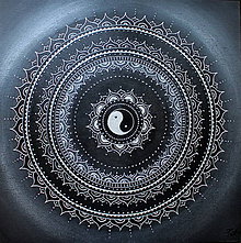 Obrazy - Mandala SPIRITUALITA (silver) 50 x 50 - 10605328_