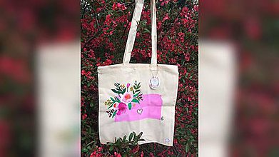 Nákupné tašky - ♥ Plátená, ručne maľovaná taška ♥ (Z2) - 10604606_