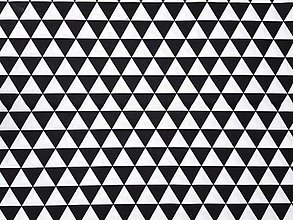 Úžitkový textil - Black and white triangles - 10608298_