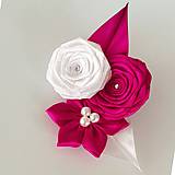 Svadobné pierka - Pierko pre ženícha ružová Amarant - 10608469_