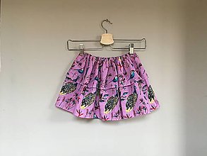 Detské oblečenie - Sukňa - Vtáčiky ružová - 10608937_