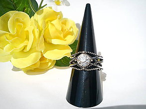 Prstene - Prsteň vintage/zirkon-zľava 15% - 10607118_