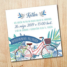 Papiernictvo - Narodeninová pozvánka - Bicykel - 10607815_