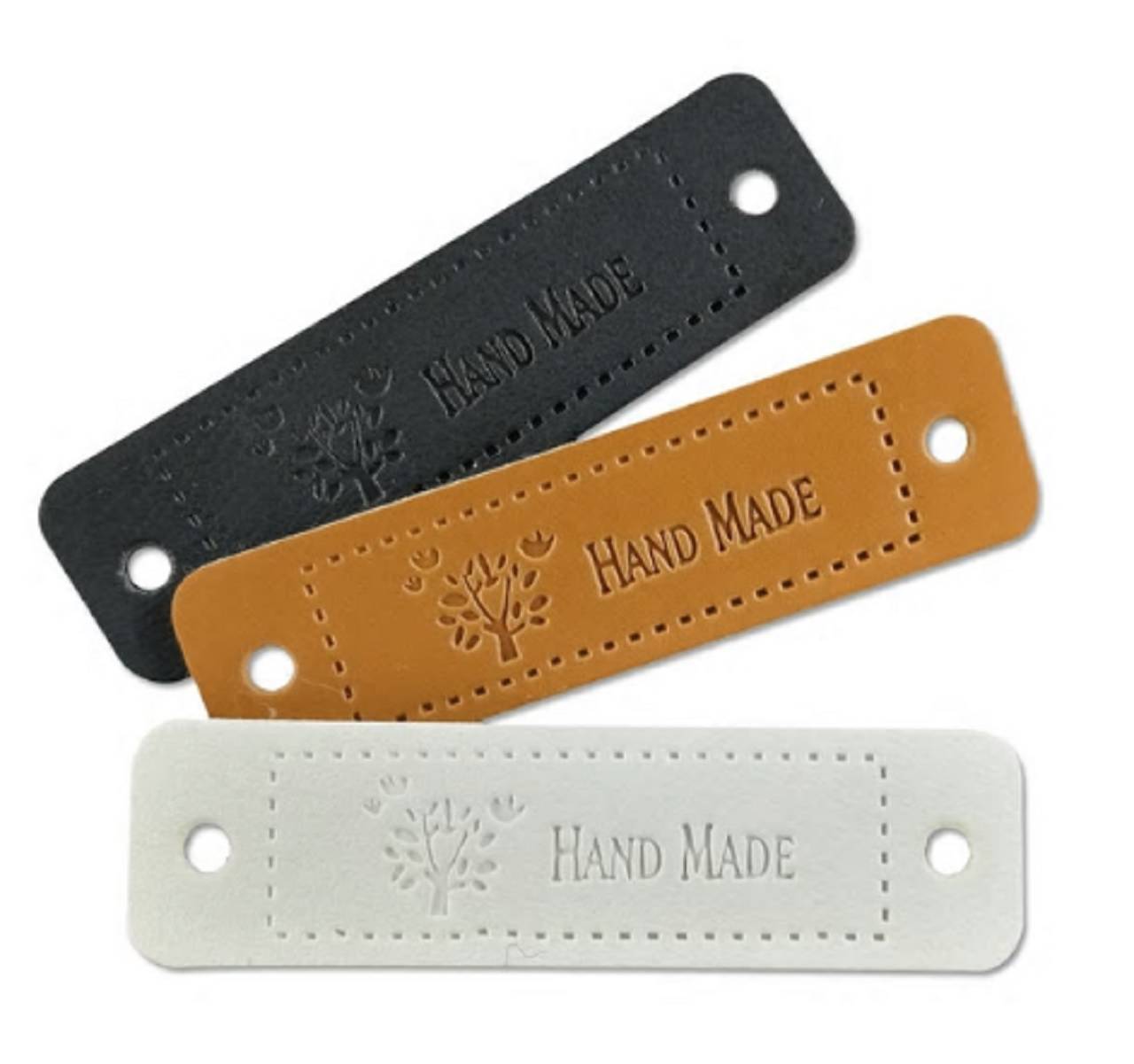 NT101 Nášivka koženková Hand made 1,5 x 5,5 cm 