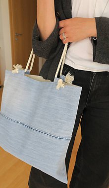 Veľké tašky - riflová taška - 10607570_