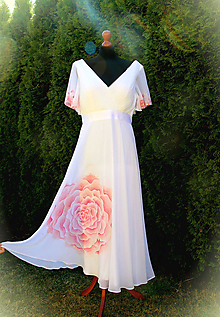 Šaty - Maľba na svadobné šaty... - 10612049_